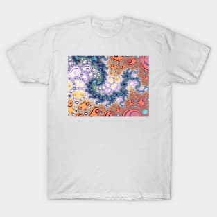 Decorative aquatic paisley pattern fractal image T-Shirt